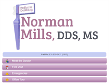 Tablet Screenshot of millskidsdds.com